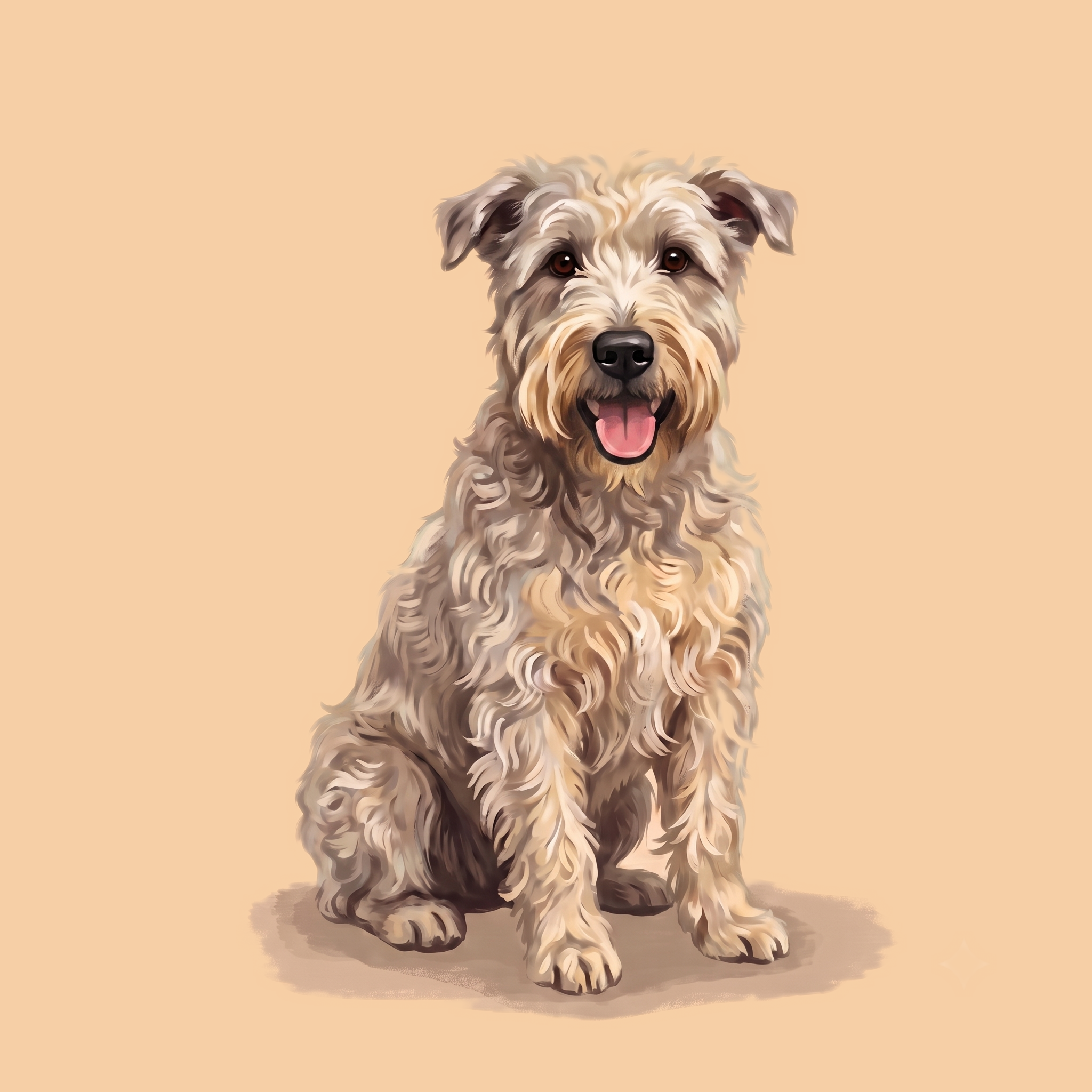 Finn the Glen of Imaal terrier, storybook illustration